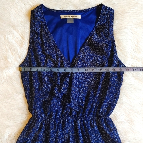 Bianca Nygård || Flowy Blue Floral Summer Dress, Size Small - Picture 4 of 5